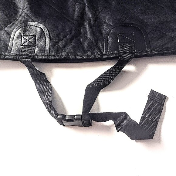 Dog Backseat Cover (Car/Truck/SUV) Hammock Style, Zip Ends, 2 Safety Belts ~ NEW - Picture 9 of 15